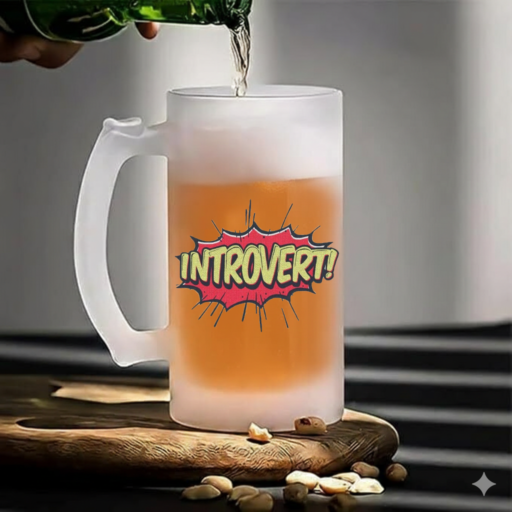 Introvert Frosted Beer Mug
